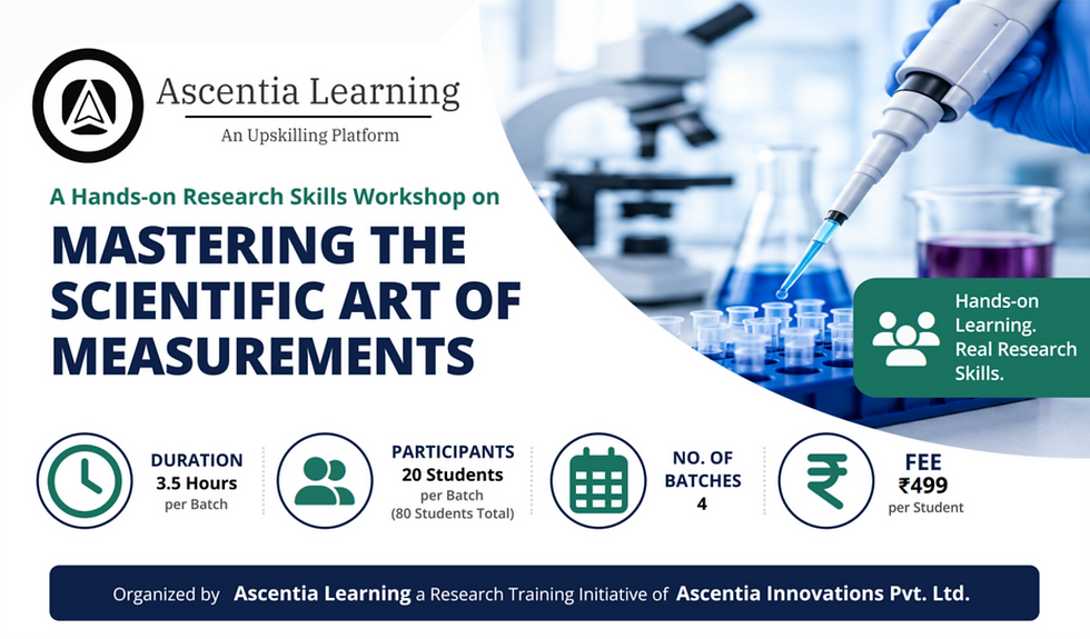 A Hands-on Research Skills Workshop: Mastering the scientific art of measurements