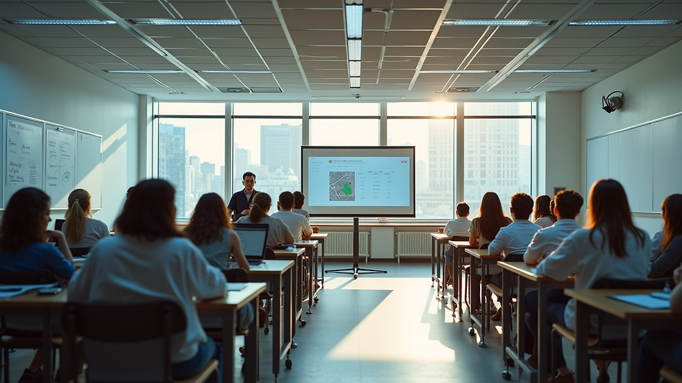 High angle view of a virtual learning environment