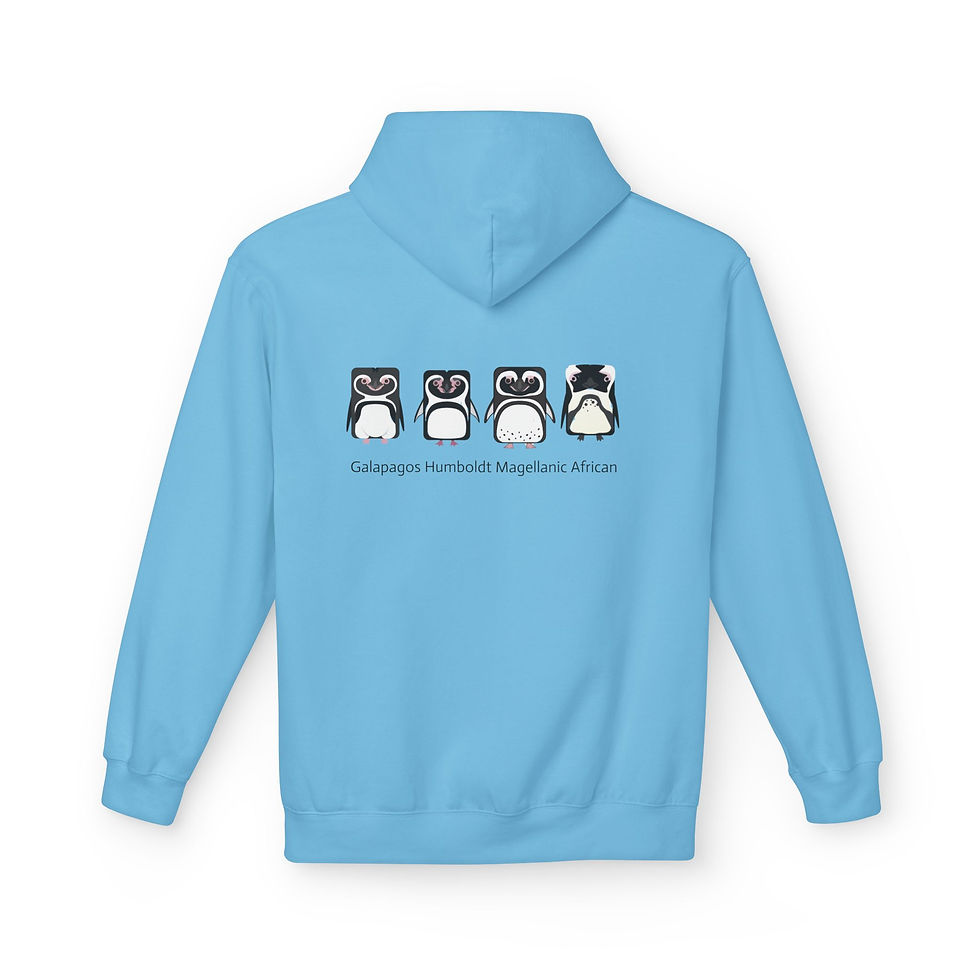 Thumbnail: Beach Bum Penguin Unisex Midweight Softstyle Fleece Hoodie