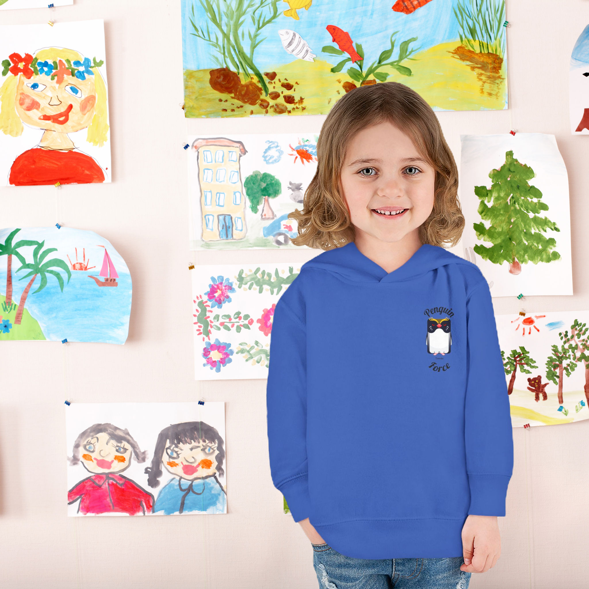 Toddler Penguin Force Pullover Fleece Hoodie