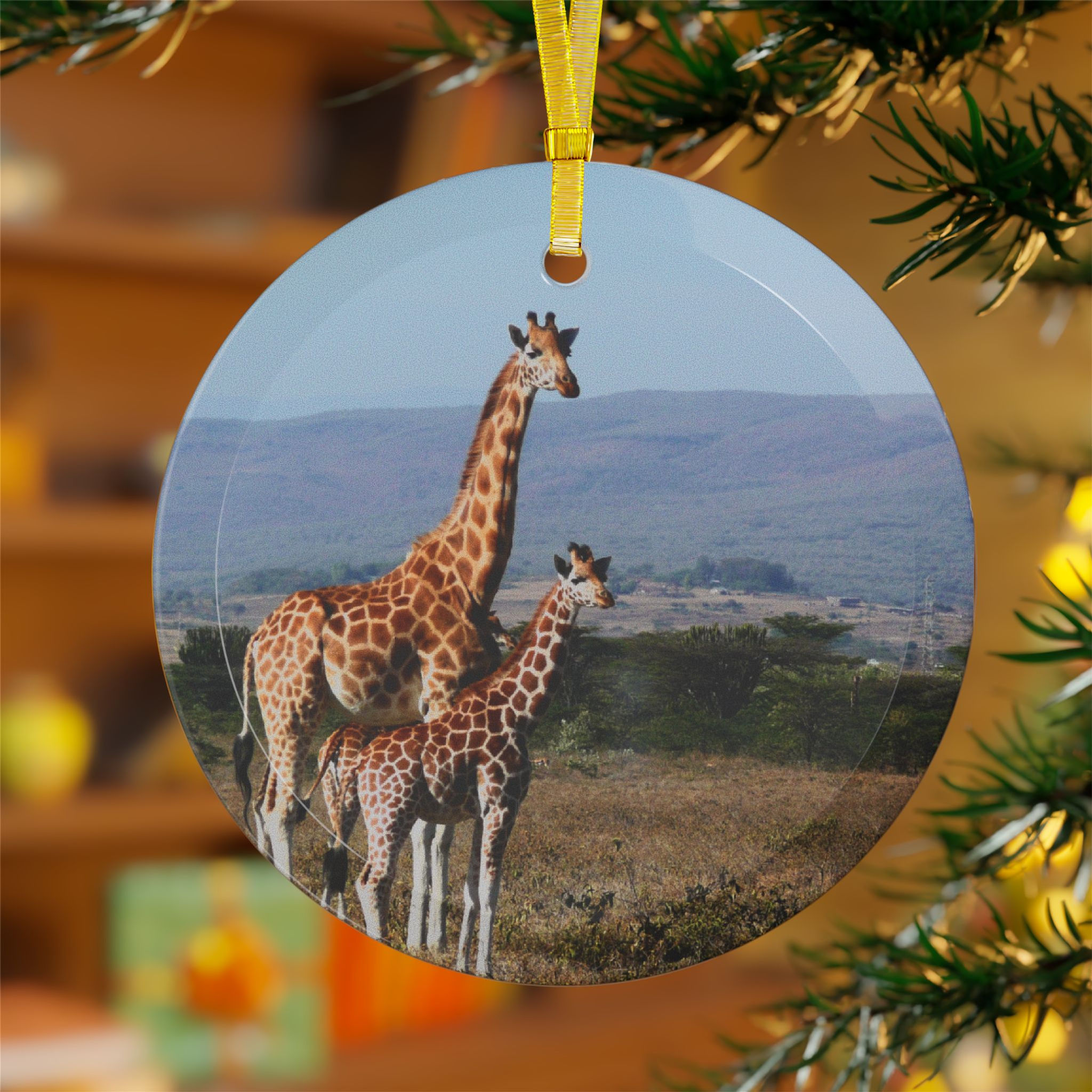 Giraffe Glass Ornaments