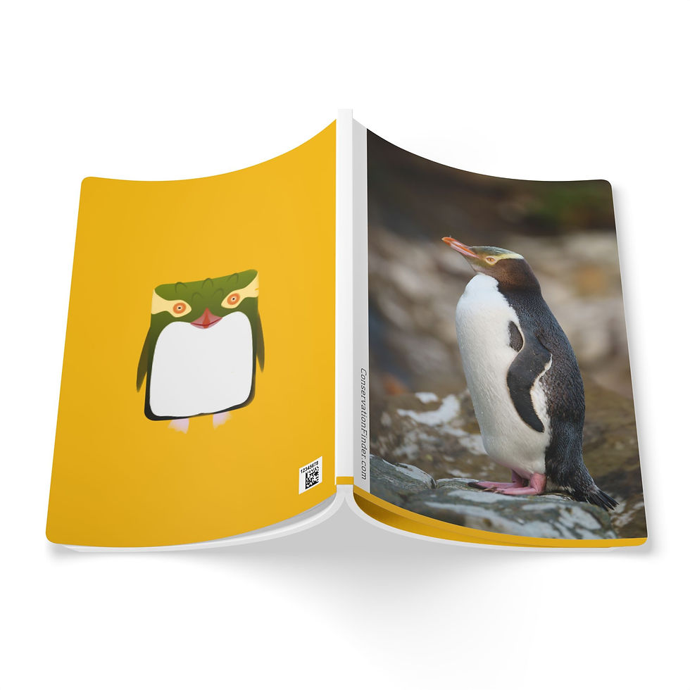 Thumbnail: Yellow-Eyed Penguin Softcover Journal (with Inside Prints)