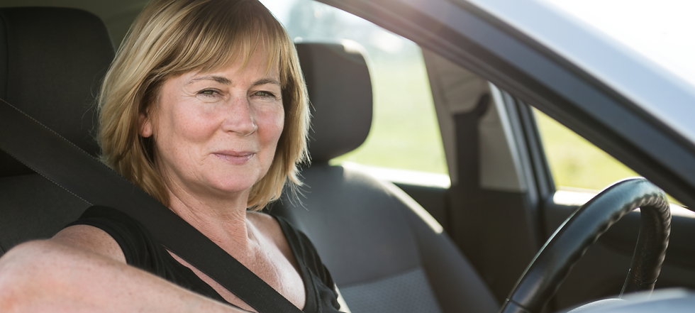 Friendly driver in a car