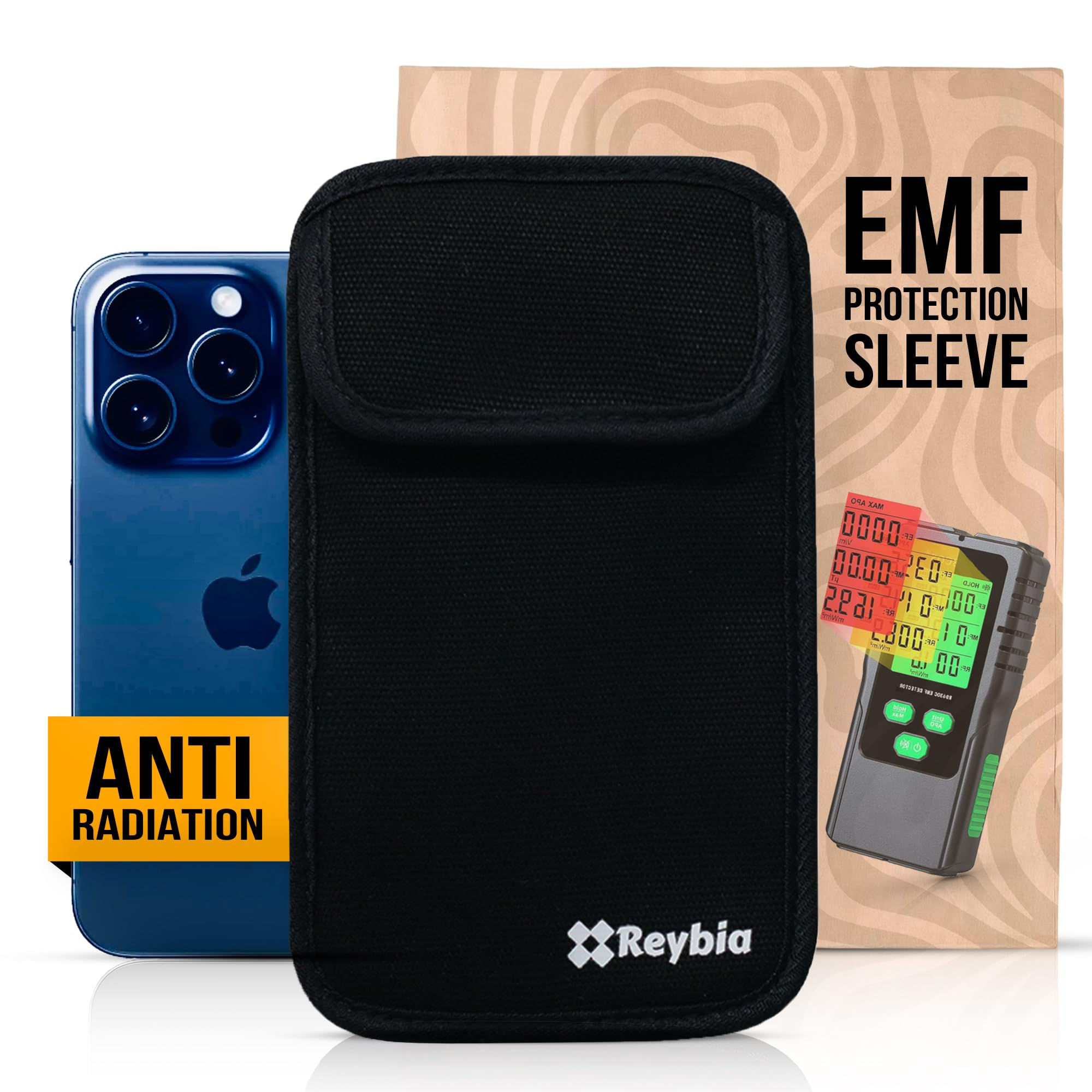EMF Shield Sleeve for Cell Phone Radiation Blocker for Cell Phone EMF Bag - Anti