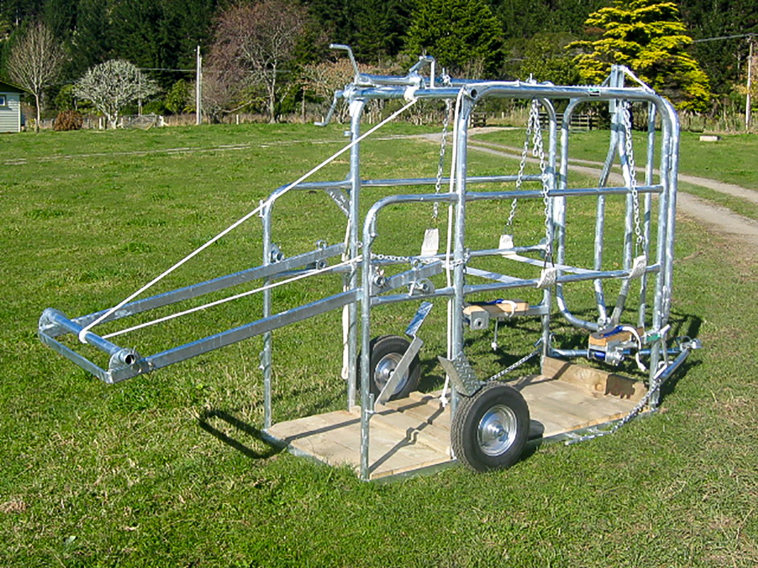 WRANGLER CALVING ATTACHMENT LENDS A HAND The Wrangler Cattle Crush NZ Hooves New Zealand