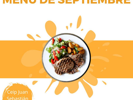 MENÚ DE SEPTIEMBRE