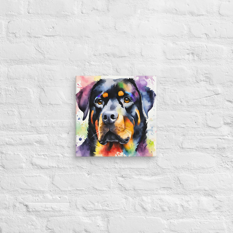 Thumbnail: Watercolor Rottweiler 2  Canvas