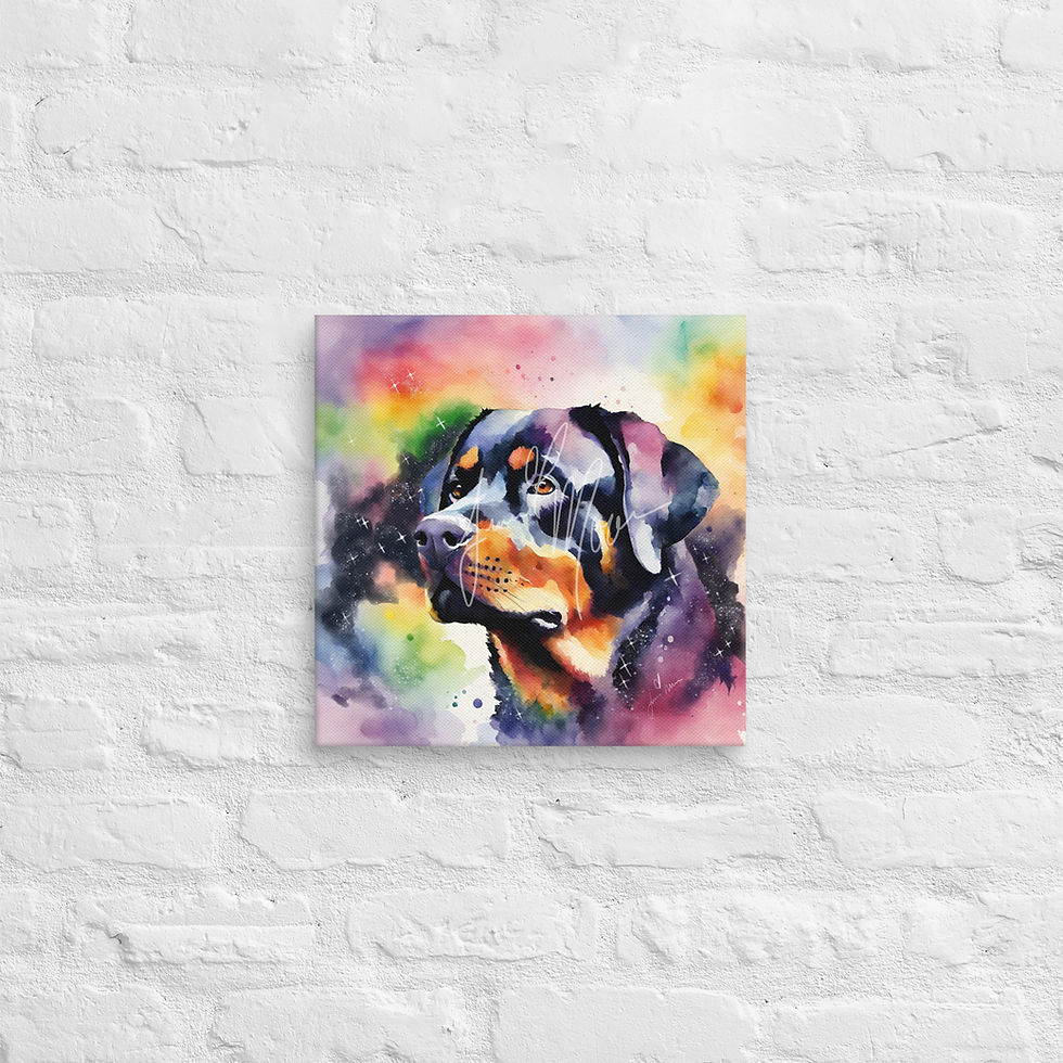 Thumbnail: Watercolor Rottweiler 3 Canvas