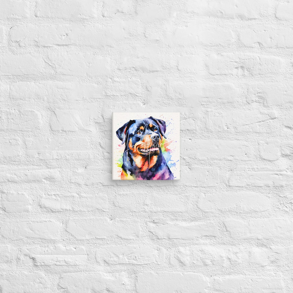 Thumbnail: Watercolor Rottweiler  Canvas