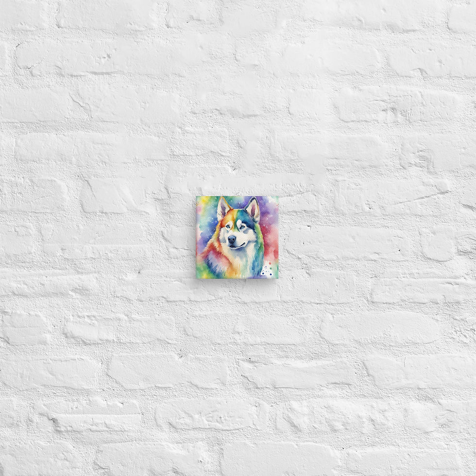 Thumbnail: Watercolor Husky Canvas