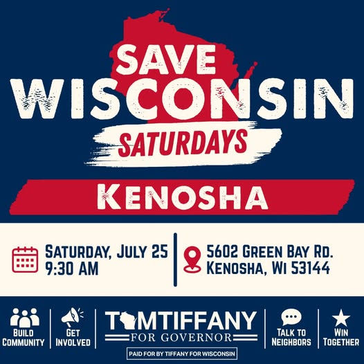Save Wisconsin Saturday with Team Tiffany