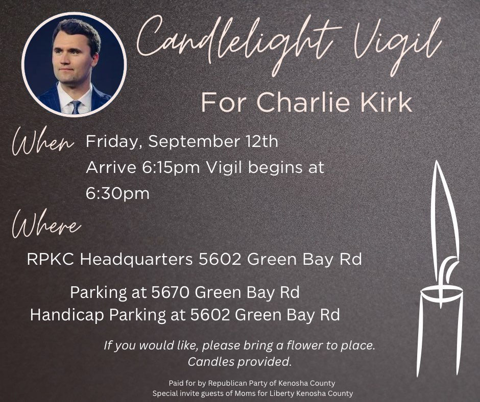 Candlelight Vigil for Charlie Kirk