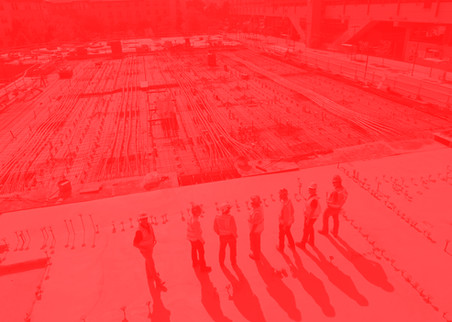 seven construction workers standing on w