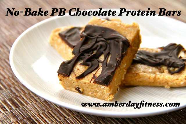 No-bake Peanut Butter Chocolate Protein Bars
