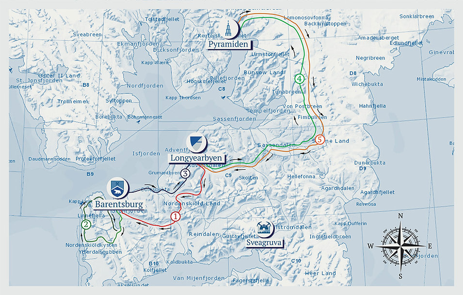 Svalbard stories, Svalbard Snowmobile Tour Arctic Travel Company Grumant