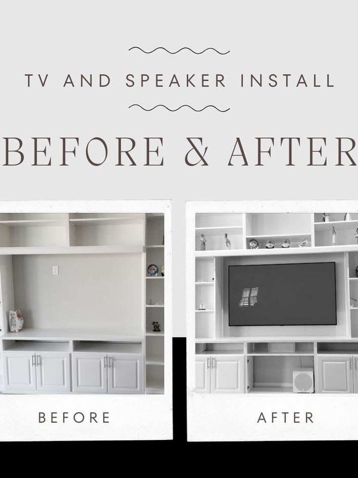 Before and after television installation promotion