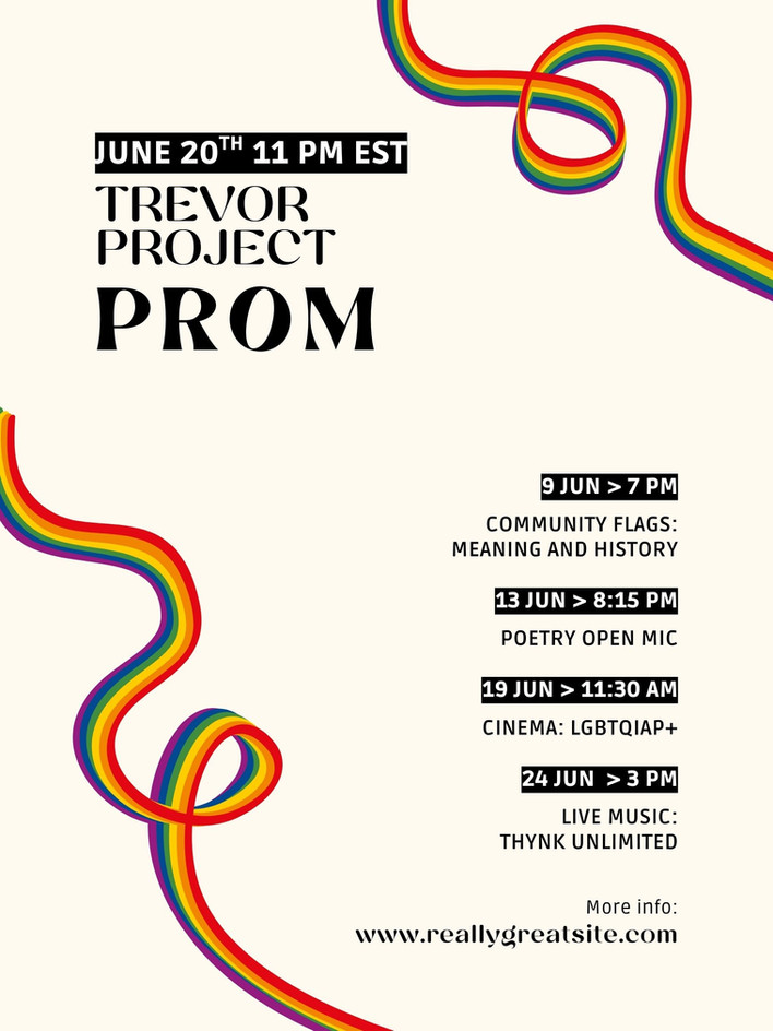 Trevor Project Pride Month promotional poster