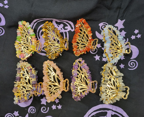 Crystal Butterfly Hair Clamp Wycked Design Crystal Butterfly Hair Clamp Wycked Design
