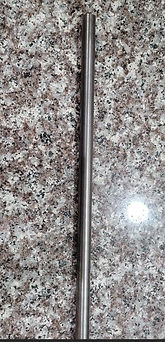 shiny metallic steel rod before corrosion test