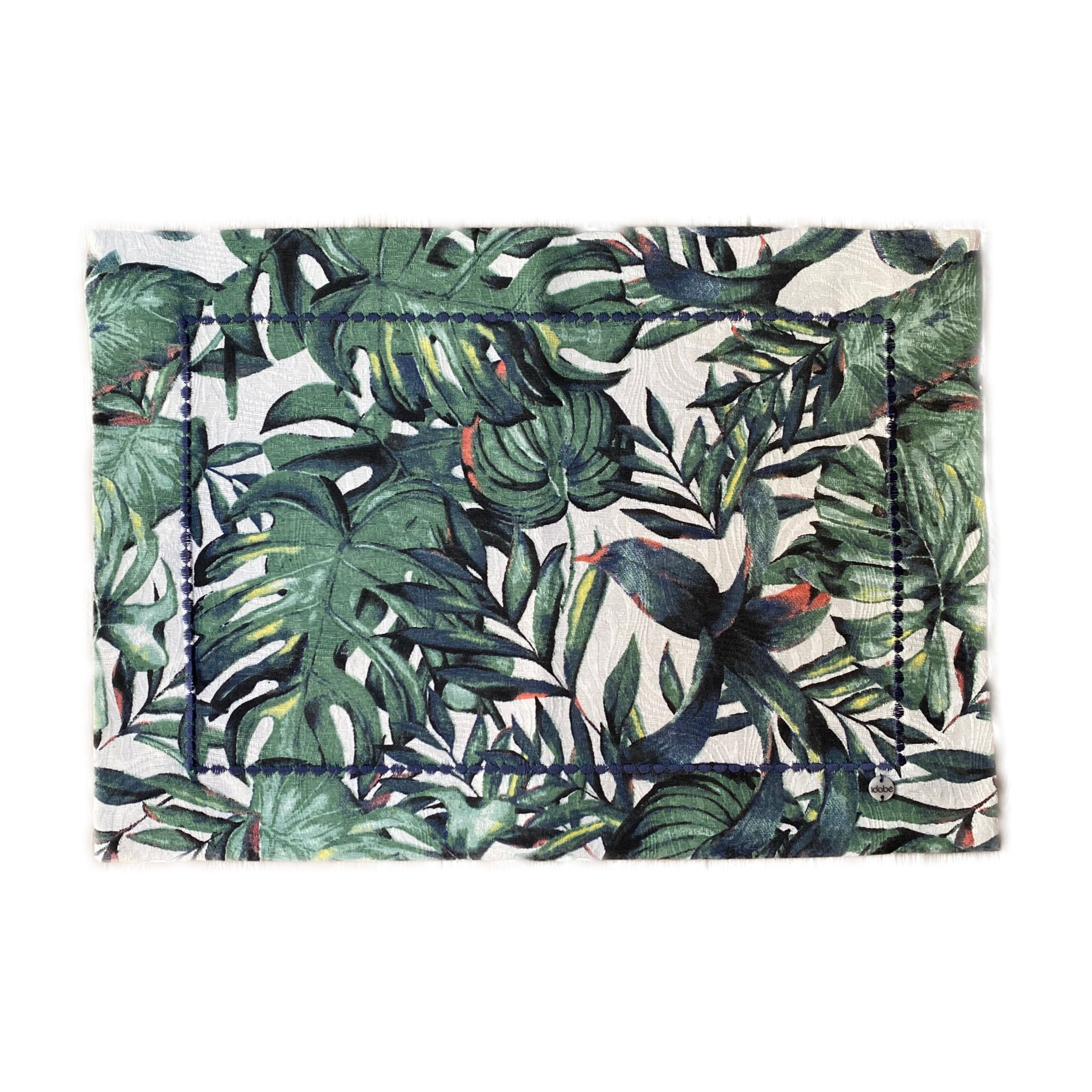 Jogo Americano Folhagem Verde e Marinho