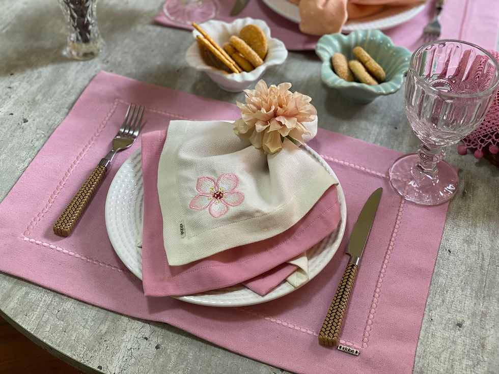Miniatura: Jogo Americano Rosa Blush