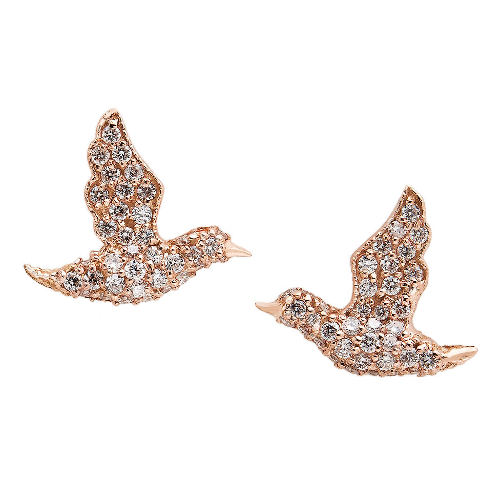 Thumbnail: Night Sky Swallow Earrings
