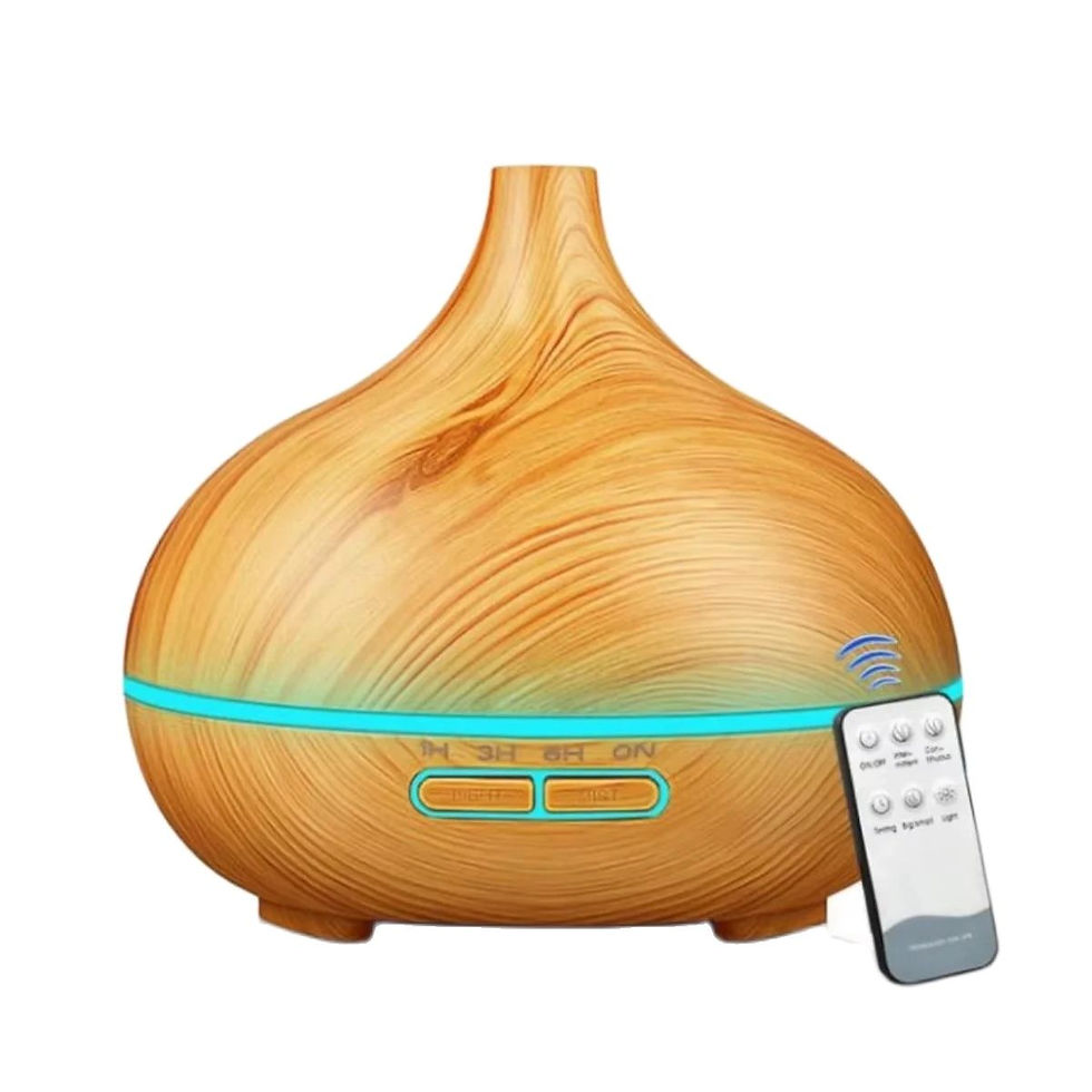 Thumbnail: Air Humidifier Aromatherapy Essential Oil Diffuser Wood Grain 500ml Ultrasonic R