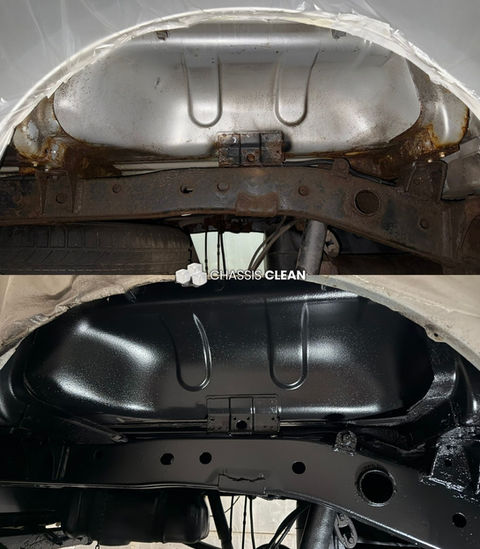 Pickup truck wheel arch rust protection