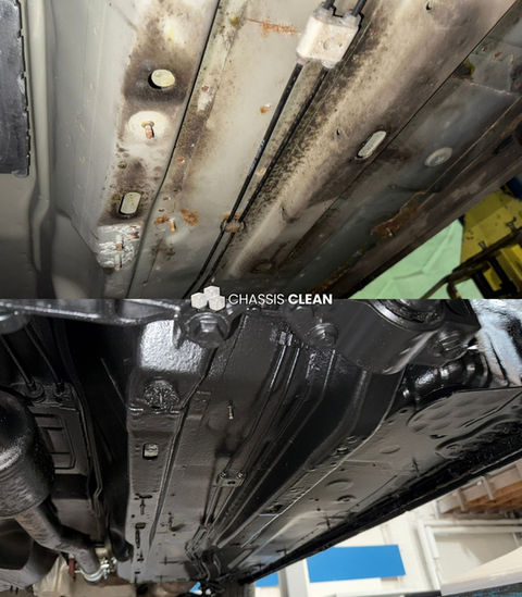 Media blasting & undercoating before & after