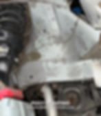 VW Golf GTI wheel arch after media blasting