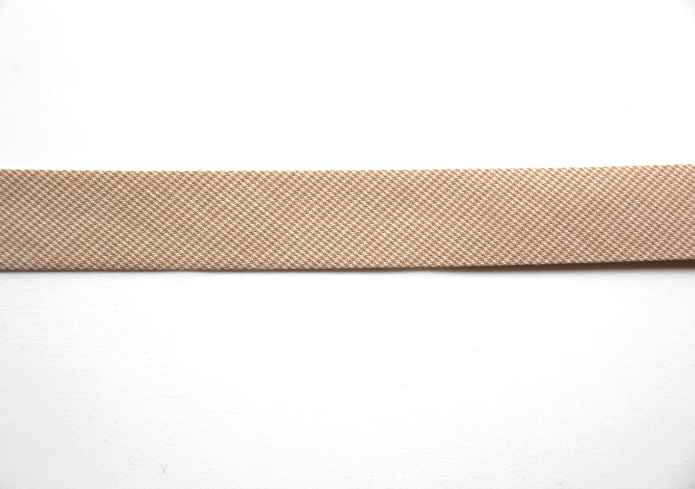 Biais mini pied-de-poule beige - €1,65/m