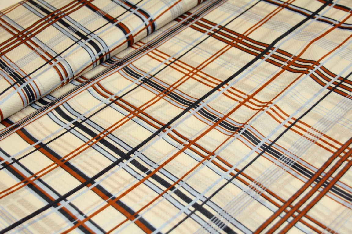 Fijne witte viscose met ruiten - €37,5/m
