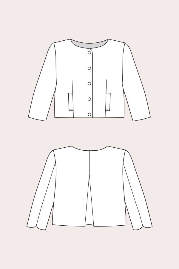 Thumbnail: Named Clothing - patroon Lourdes cropped jacket