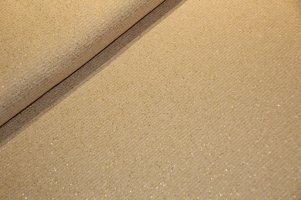 Thumbnail: Beige tweed met gouddraad - €39,5/m