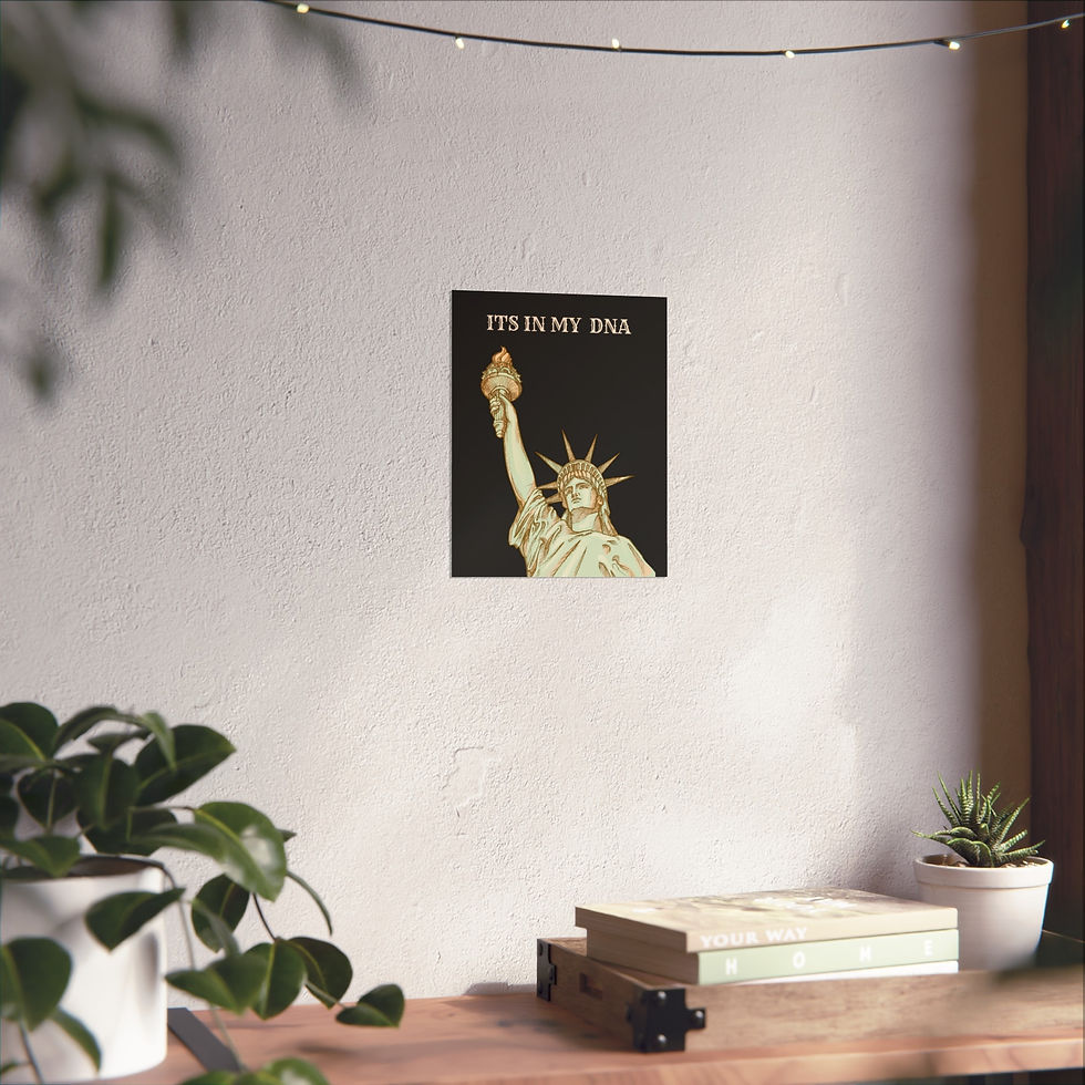 Thumbnail: ITS IN MY DNA Fine Art Poster, Wall Art, American Pride, Gift for Patriots, 