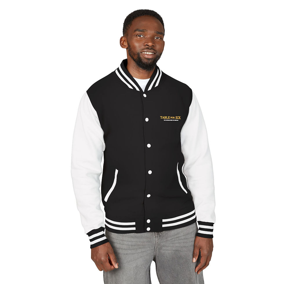 Thumbnail: Letterman Jacket — 'Table of Six' Movie Poster Varsity Jacket