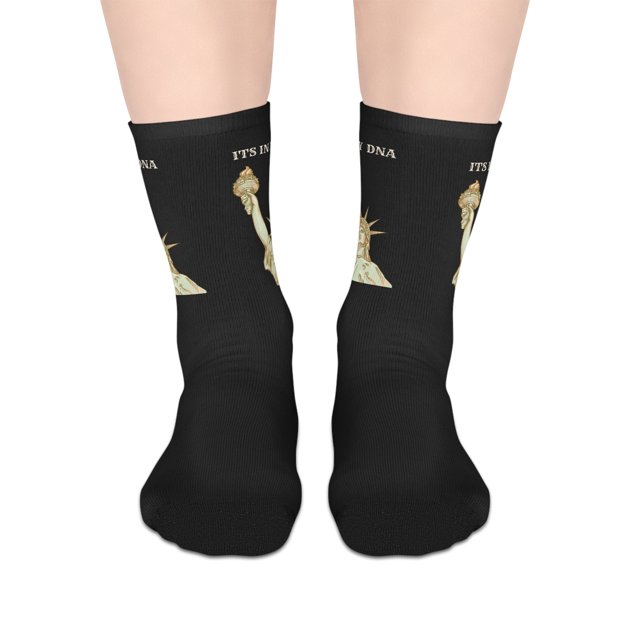  'It's in My DNA' Mid-Length Socks  Patriotic Freedom Crew Socks