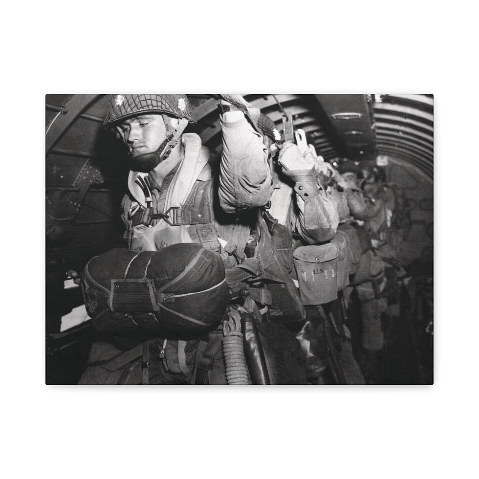 Thumbnail: Paratroopers VE DAY  – Vintage Military Canvas Wall Art