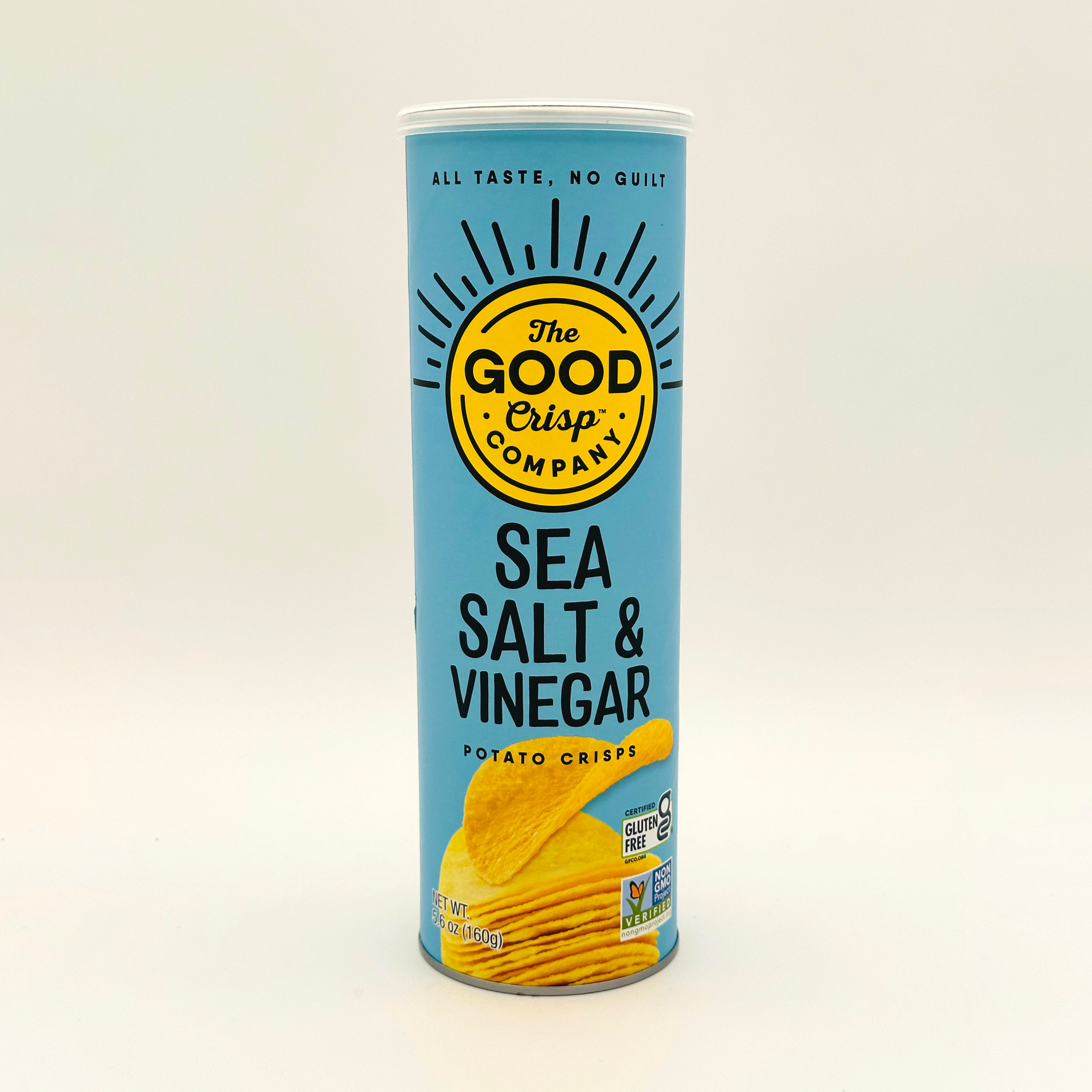 Sea Salt & Vinegar Chips 5.6oz Can Good Crisp