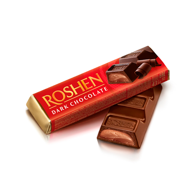 Chocolate Bar Dark Fondant Filling Roshen Red