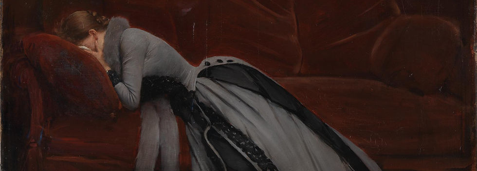 A distressed woman reflecting the emotional exhaustion, withdrawal and heaviness associated with depression and anxiety.