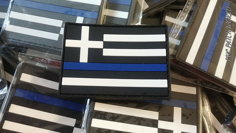 Thumbnail: GREEK THIN BLUE LINE FLAG – PVC PATC