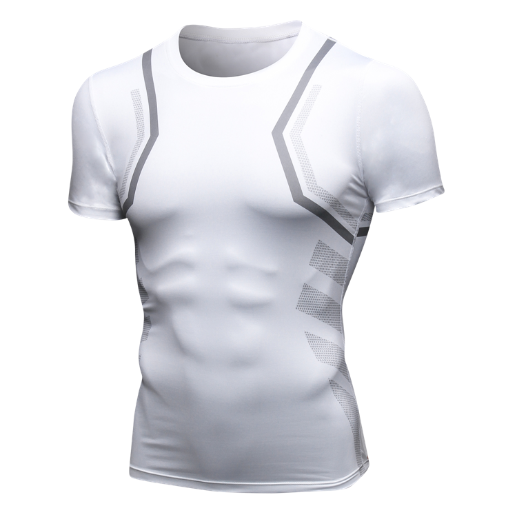 Thumbnail: Mens Tights Sports Shirts Athletic Training Dry Fit Muscle Fit