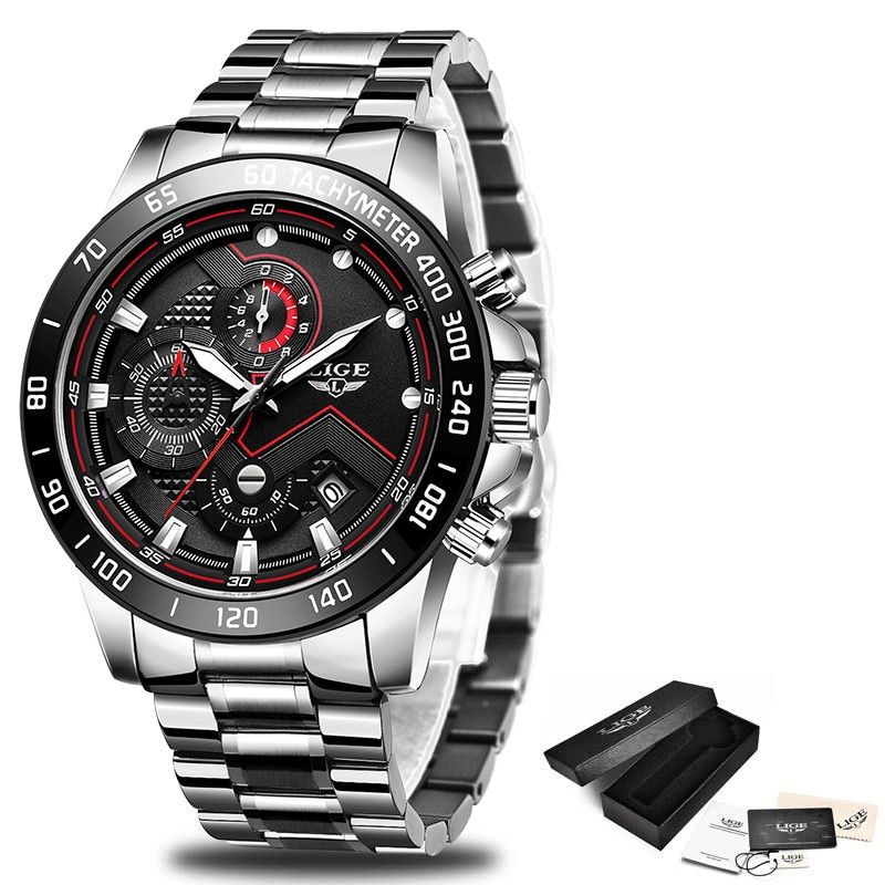 Thumbnail: 2021 New Watches Men Luxury Brand LIGE Chronograph Men Sports Watches