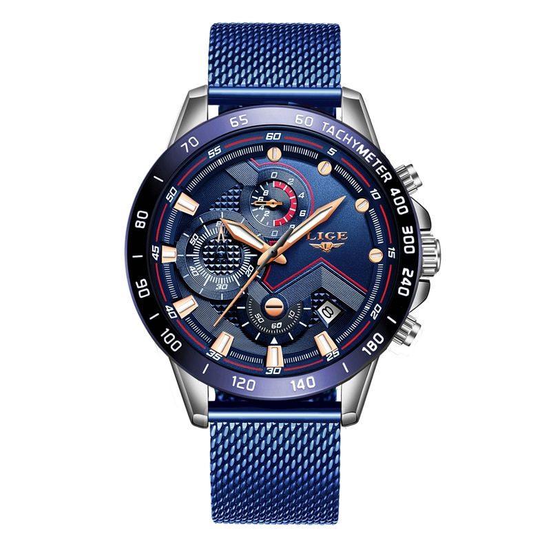 Thumbnail: 2021 New Watches Men Luxury Brand LIGE Chronograph Men Sports Watches