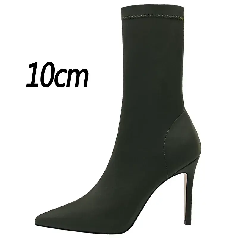 Thumbnail: BIGTREE Shoes Women Boots Fashion Ankle Boots Pointed Toe