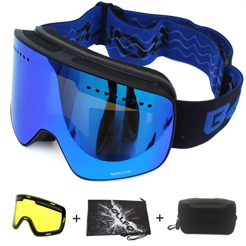 Thumbnail: Magnetic Double Layers Lens Ski Goggles Masks Anti-Fog