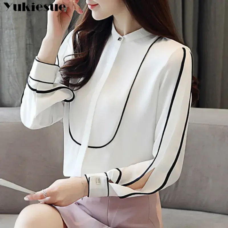 Thumbnail: Long Sleeve OL Office Summer Women's Shirt Blouse for Women