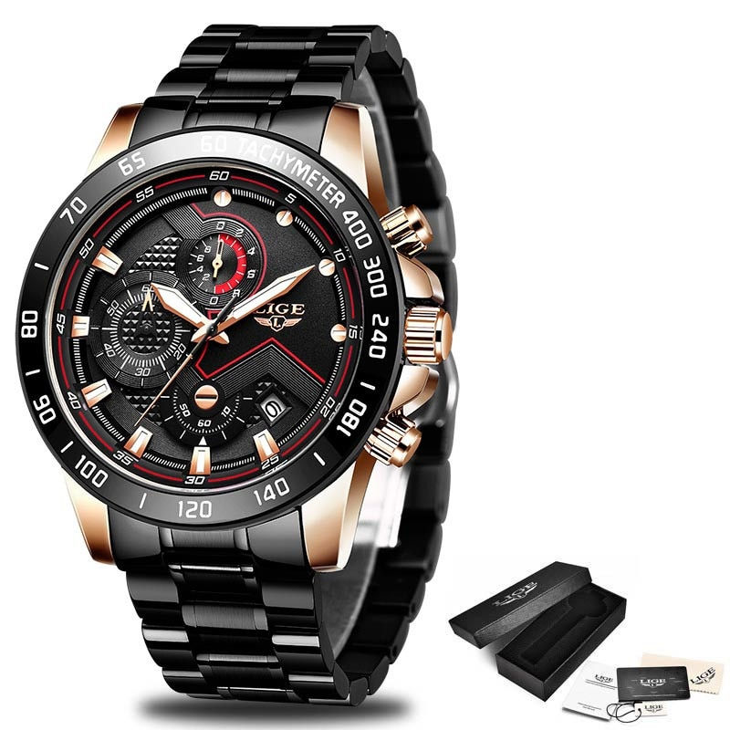 Thumbnail: 2021 New Watches Men Luxury Brand LIGE Chronograph Men Sports Watches
