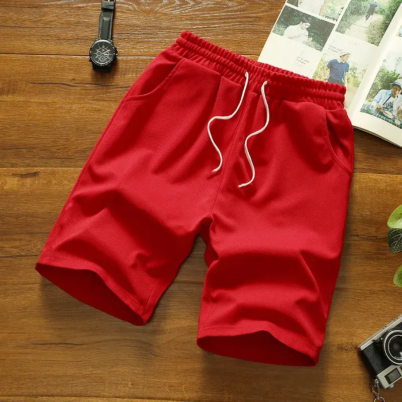 Thumbnail: Men Soild Drawstring Shorts Man Summer Casual Gym Shorts